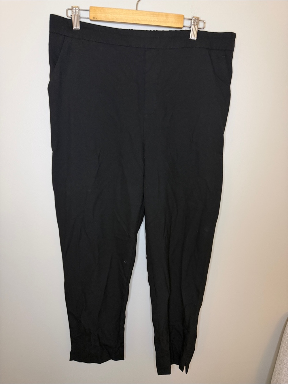 Banana Republic Black Cropped Stretch Ponte Pants